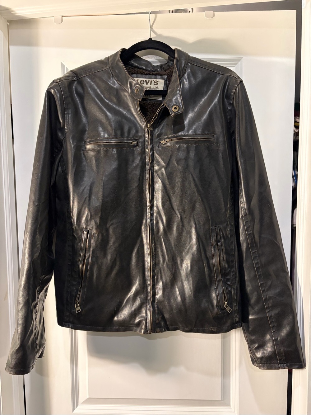 Levi's Men's Brown Faux Leather S/M Jacket